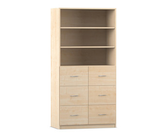 Flexeo® Schrank 6 große Schubladen 3 Fächer