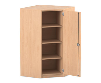 Flexeo® Eckschrank 4 Fächer 1 Tür