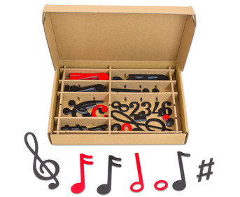 Betzold Musik Magnetischer Notensatz schwarz/rot