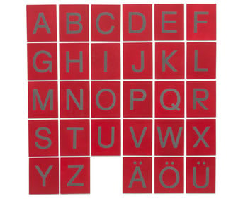 Betzold Fühl und Tastplatten Groß und Kleinbuchstaben