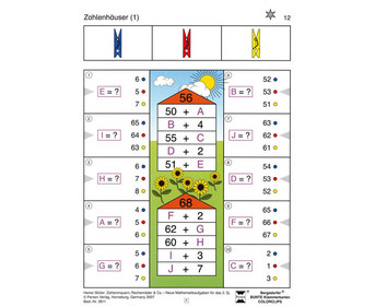 Colorclip: Zahlenmauern Zahlenhäuser Rechenräder ZR 100