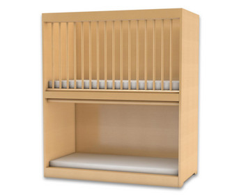 Krippen Etagenbett Liegefläche 120 x 60 cm geschlossene Rückwand