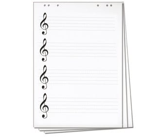 Betzold Musik Flipchart Block mit Notenlinien und Violinschlüssel