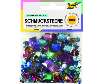 800 Deko Steine in versch Farben und Formen