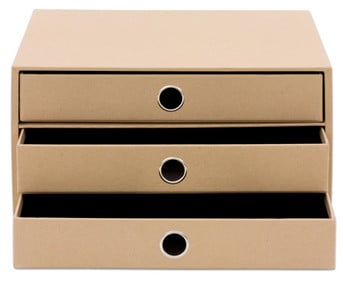 S O H O – 3er Schubladenbox Kraft