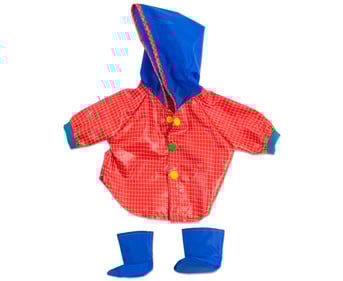 Puppenkleidung Regenmantel und Stiefel 40 cm