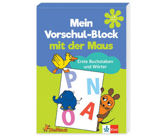 Vorschul Block mit der Maus Buchstaben und Wörter