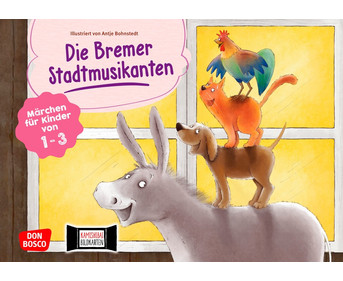 Kamishibai Bildkarten für U3 Die Bremer Stadtmusikanten