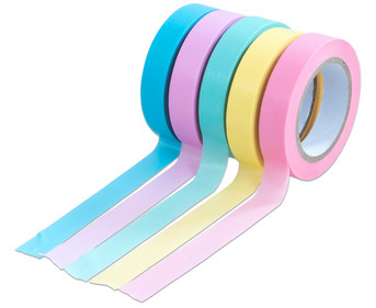 Washi Tape Set aus 5 Rollen uni pastell