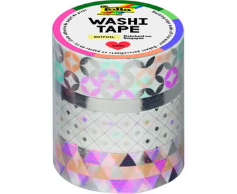 Washi Tape 4er Set Hotfoil silber