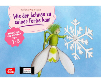 Kamishibai Bildkarten für U3 Wie der Schnee zu seiner Farbe kam