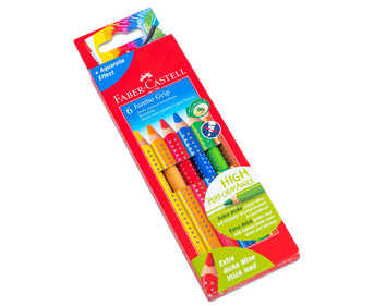 FABER CASTELL Buntstift Jumbo Grip Kartonetui 6er Pack