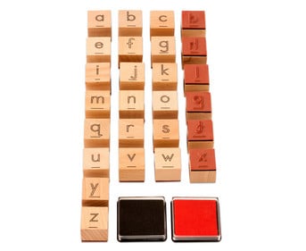 Buchstaben stempeln