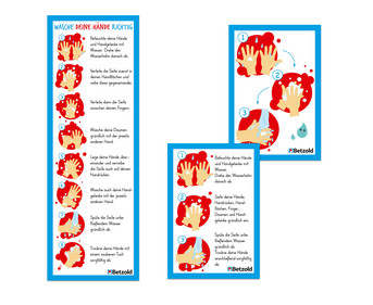 Betzold Aufkleber Händewaschen 10 Stück