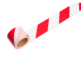 tesa® Signal Absperrband Flatterband rot/weiß nicht klebend
