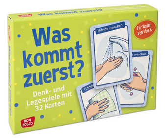 Denk und Legespiel Was kommt zuerst?