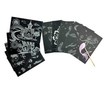 beleduc Kratzpapier mit Motiven 30 Blätter inkl 30 Kratzstiften