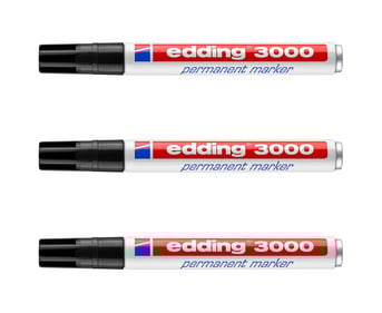 edding 3000 Permanentmarker Rundspitze 3er Set
