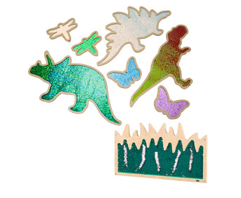 Pailletten Wandboard Natur
