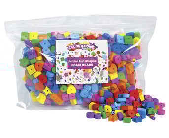 Jumbo Moosgummi Fädelperlen 500 Stück