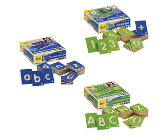Lernspiele Großbuchstaben Kleinbuchstaben und Zahlen 3er Set
