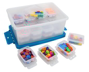 Betzold Aufbewahrungsboxen Set transparent 25 teilig