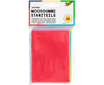 folia Moosgummi Stanzteile Buchstaben 130 Stück