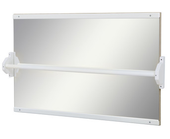 EduCasa Spiegelwand mit Haltestange