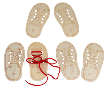 Fädelschuh inkl Schnüre 6er Set