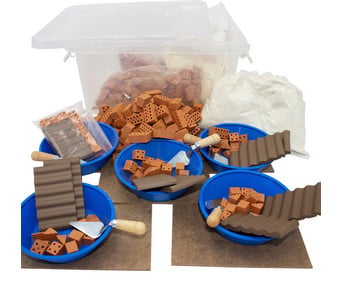 teifoc Kita und Grundschulbox Steinbaukasten M für 5 Kinder