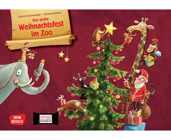 Kamishibai Bildkarten Das große Weihnachtsfest im Zoo