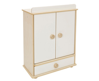 Puppenschrank weiß