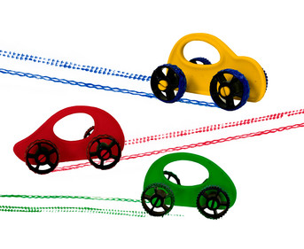 Spurenroller Set Paint Racer 6 Stück