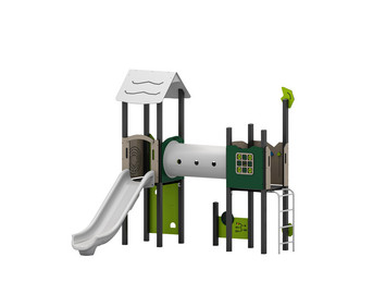 Spieltürme mit Tunnelbrücke Rutsche und Kletterwand