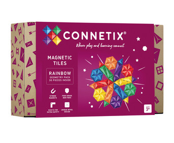 Connetix Geometrie Set Regenbogenfarben 30 teilig