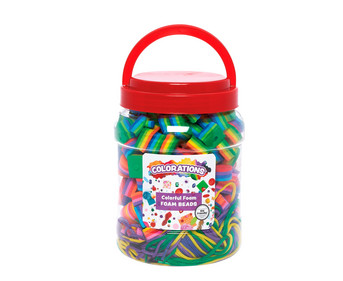 Moosgummi Fädelperlen Mix bunt 200 Stück