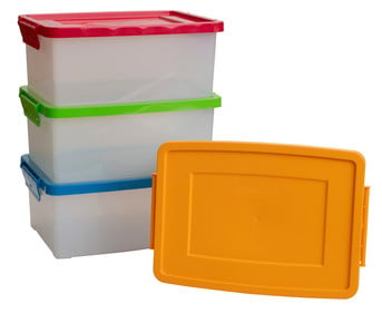 Betzold Aufbewahrungsbox 16 x 39 5 x 27 5 cm weiß transparent Grundfarben