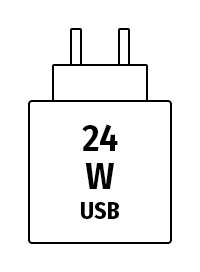 Netzstecker 24 W USB