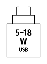 Netzstecker 5 - 18 W USB