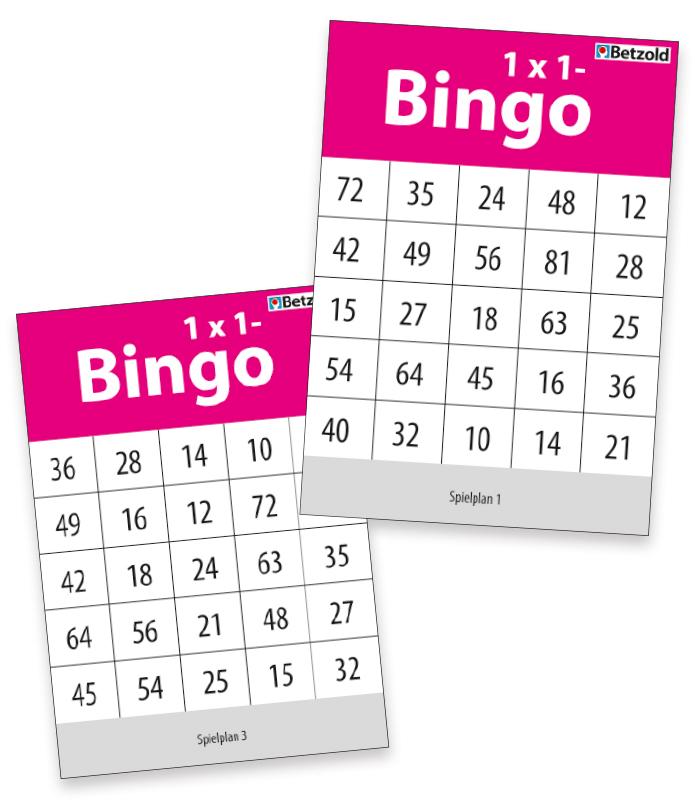 Betzold 1x1 Bingo Unterricht Material Einmaleins Mathe Matik